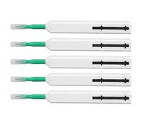 Fiber Optic Connector Cleaning Pen 5 Pack Fine Fiber Material Rotates 180 Degrees for SC ST FC 2.5mm Interfaces Over 800 Clean Cycles User Friendly Auto Replaceable Fibers