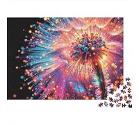 Fiber Optic Flower 1000-Piece Jigsaw PuzzleVibrant Abstract Burst - Classic Educational Game for Adults52x38cm/1000pcs