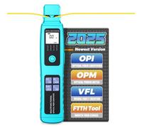 Fiber Optic Identifier with Power Meter & Red Light Source - Online Testing Without Interruption for Data Center & Network Contractors, Microbending Non-Destructive Detection for SM/MM Fibers (Blue)