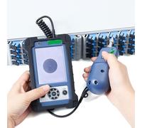 Fiber Optic Inspection Microscope with 500x Magnification and Real-time Video Recording for Connector Analysis