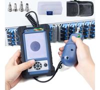 Fiber Optic Inspection Microscope with Real-time Video Recording, Large Capacity Battery, and Display Screen for Professional Network Maintenance