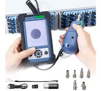 Fiber Optic Inspection Probe with 3.5-Inch Screen, 500X Magnification, Real-Time Video Recording, Multi-Language Support, Universal Connector for Network Maintenance