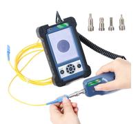 Fiber Optic Inspection Tool, 400X Magnification, Real-time Video Recording, TF Card Expansion for Professional Network Maintenance