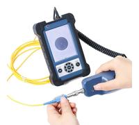 Fiber Optic Inspection Video Probe, 400X Magnification, Real-time Recording, 3.5in LCD Display, 4 Tips, 4000mAh Battery Capacity, FTTX Tool for Professionals