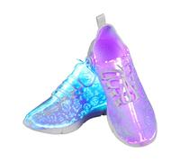 Fiber Optic LED Shoes for Women Men Light Up Sneakers for Adult USB Charging Flashing Luminous Trainers Shoes White