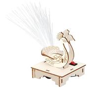 Fiber Optic Light Craft Kit, Peafowl Fiber Optic Light Craft Project, Hands-On Circuit Experiment Toy, for Children Aged 7-14, Living Room, Classroom, STEM Learning, Science Fair, DIY Activity