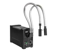 Fiber Optic Microscope Halogen Cold Light Source with Dual Gooseneck, Adjustable Aperture, 570-900 NM Wavelength,for Scientific Experiments and Lab Use