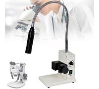 Fiber Optic Microscope Illuminator, Gooseneck LED Light, 500mm Flexible Fiber Tube, Adjustable Brightness Aperture,for Lab (Single)
