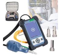 Fiber Optic Microscope Tool with 400X Magnification, 3.5 Inch Display, 4000mAh Battery for Endface Connector Measurement and Swift Inspection