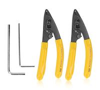 Fiber Optic Stripper Professional Precision Coating Stripping Tool with Safety Lock for 250μm Fiber Cables 3 Hole Design Includes 2 Wrenches 135mm Length