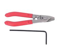 Fiber Optic Stripper Wire Stripper, Stainless Steel 3 Port Fiber Stripping Tool with Ergonomic Handles and Precision Scale for 250-125μm Coating, 0.9-3mm Jumper Cables
