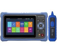 Fiber Optic Tester, 100KM OTDR 1310/1550nm 24/22dB Optical Time Domain Reflectometer Fiber Optic Tester with VFL OLS OPM Event Map(AUA800A)