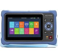 Fiber Optic Tester, OTDR 100KM Fiber Optic Reflectometer 1310/1550nm 26/24dB Touch Screen VFL OLS OPM Event Map Ethernet Cable Tester(AUA800A)