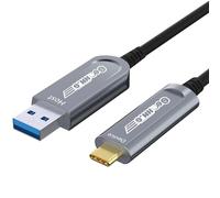 Fiber Optic USB A to USB C Cable 10M/33FT, 10Gbps USB 3.1 High-Speed Data Transfer USB Gen2 AOC for VR, Webcam, TV, Camera, Laptop, Video Conference and More