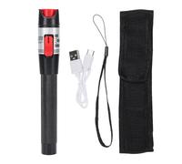 Fiber Optic Visual Fault Locator, Rechargeable 2.5mm Universal Connector Non Contacting VFL Fiber Optic Tester for Network Technicians Aluminum Alloy 50km Testing Distance