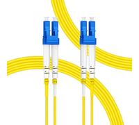 Fiber Patch Cable | LC to LC Single Mode Duplex OS2 9/125 Jumper Cord | 1M (3.28ft) SMF Fiber Optic Cable (Yellow)