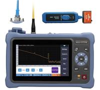 Fiber Tester 1310/1550nm, Auto/Expert Multi-Function Network Cable Test Tools, 24/22dB, OPM/OLS, VFL, RJ45, 4.3 Inch IPS Touch Screen for Event Mapping
