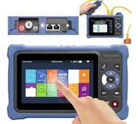 Fiber Tester 1310/1550nm Reflectometer with 4.3 Inch Touch Screen, Ethernet Cable Network Testing Tool, 26/24dB for Fiber Optic and Network Cable Diagnostics