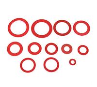 Fiber Washer Assorted Set 600 Pcs 12 Sizes Red Steel Paper Fiber Flat Washers Gasket Round Insulation Washer Assortment Kit with Box