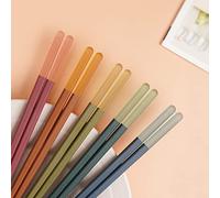 Fiberglas-Essstäbchen, 5 Farben, wiederverwendbar, spülmaschinenfest, mehrfarbig, Regenbogen-Essstäbchen für verschiedene Familienmitglieder, Reisen, den täglichen Gebrauch