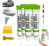 Fiberglass Boat Repair Paste with Scraper Kit, 2024 New Upgrade Synthetic Resin Boat Repair Paste, Xt200 Quick Dry Little Putty, Marine Fiberglass Repair Kit, For Scratches, Cracks (Black, 5Pcs)