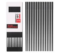 Fiberglass Chopsticks, 10 Pairs Reusable Chinese Chop Sticks with Sakura Patterns, Non-Slip Set for Sushi Noodles Rice，Dishwasher-Safe. (Black )