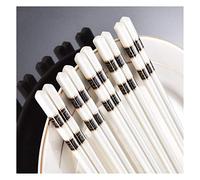 Fiberglass Chopsticks 5 Pairs Ceramic Reusable Porcelain Chinese Japanese ,Dishwasher Safe Chop Sticks