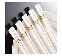 Fiberglass Chopsticks 5 Pairs Ceramic Reusable Porcelain Chinese Japanese ,Dishwasher Safe Chop Sticks