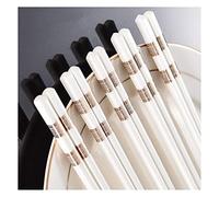 Fiberglass Chopsticks 5 Pairs Ceramic Reusable Porcelain Chinese Japanese ,Dishwasher Safe Chop Sticks