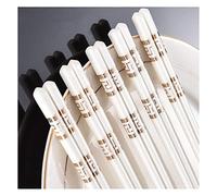 Fiberglass Chopsticks 5 Pairs Ceramic Reusable Porcelain Chinese Japanese ,Dishwasher Safe Chop Sticks