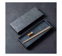 Fiberglass Chopsticks Wood Reusable Japanese Style Chopstick with Holder Gift Sets, Classic Hardwood 9.8 Inch/25cm W