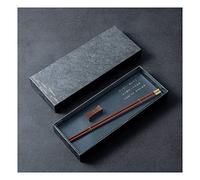 Fiberglass Chopsticks Wood Reusable Japanese Style Chopstick with Holder Gift Sets, Classic Hardwood 9.8 Inch/25cm W