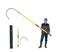 Fiberglass Electrical Rescue Hook, Factory Hotstick Rescue Hook with Non-Slip Handle Fire Electrician Factory Home(Yellow,1.0m/3.3ft)