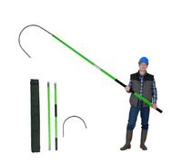 Fiberglass Electrical Rescue Hook, Factory Hotstick Rescue Hook with Non-Slip Handle Fire Electrician Factory Home(Green,2.0m/6.6ft)