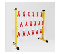 Fiberglass Expandable Traffic Fence with Retractable Driveway Gate Easy to Use for Road Construction and Traffic Control Elevators Rubber Base (150 x 120cm)