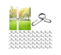 Fiberglass Fence Post Clips for 3/8" Round Rod, Stainless Steel Electric Fence Pigtail Insulator Clips,Post Insulators