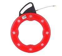 Fiberglass Fish Tape Reel Puller Conductive Electrical Cable with Impact Case Heavy Duty Wire for Drywall Ceiling Conduit Pipe Voice-Data-Video-Audio Installations