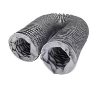 Fiberglass Flexible Ducting, Grey Flame Retardant Smoke Exhaust Hose for Blower/Dryer/Greenhouse, Duct Hose Direct of RV Furnance(1m,450mm)