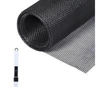 Fiberglass Fly Screen Mesh 150x300cm, Window Insect Net with Brush, Black