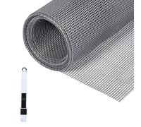 Fiberglass Fly Screen Mesh 150x500cm, Window Insect Net with Brush, Grey