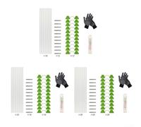 Fiberglass Greenhouse Hoop Kit with Connecting Rods, Galvanized Joints, and Laminated Buckles for DIY For Plant Cover Structures (B)