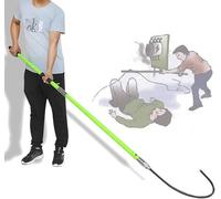 Fiberglass High Voltage Insulated Rescue Hook, Portable Electrical Safety Emergency Life-Saving, Live Line Working Emergency Protective Electrical Safety Rods,Green-2m/6.6ft