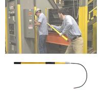 Fiberglass Insulated Rescue Hook and Pole for Firefighters and Electricians, High Voltage Electrical Safety Tool for Emergency Rescue Operations
