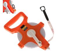 Fiberglass Measuring Tape - 20m Durable PVC Coated Reel, ABS Shell Long Open Tool | Perfect for Track Field Carpenter Construction Measurement, Feet Meter Scale, DIY Projects, Surveying, Landscaping