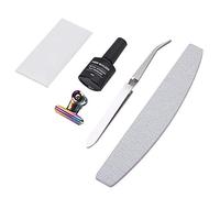 Fiberglass Nail Extension Kit, Nail File Nail Art Silk Fiberglass Extension Gel Nail Extension Kit with Tweezers and Shaped Clamp/Holder Nail Extensions for Gel Extension Nail Art