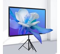 Fiberglass Projector Screen With Tripod,4K Hd Quick Installation Projection Screen, Portable, 16:9 Foldable Wrinkle-Free,Perfect For Home Cinema, Studios, Yards, Travel-60
