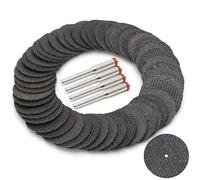 Fiberglass Reinforced Cut-Off Wheels 50 Pieces 32mm Diameter Abrasive Cutting Tool Disc with (4) 402 Mandrels Included Rotary Discs Compatible with Dremel 426 426b 3,2 cm
