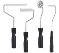 Fiberglass Roller Tools Kit 4Pcs Aluminum Alloy Fiberglass Repair Kit Paint Rollers Fiberglass Resin Laminating Bubble Roller Set Bubble Paddle Tool for Tub Shower Bathtub Boat Repair