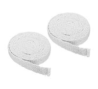 Fiberglass Rope Seal， White Ceramic Fiber Log Burner Wood Stove Fireplace Gasket Multiple Sizes 800°C(1inx1/8inx157in)