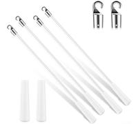 Fiberglass Rotary Rod Set of 4 for Curtain Mechanism Control, 30cm Length, Robust Build Long Lasting Use in Residential or Office Settings